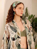 Tropical printed Kimono beach Cover Up - Eliaki