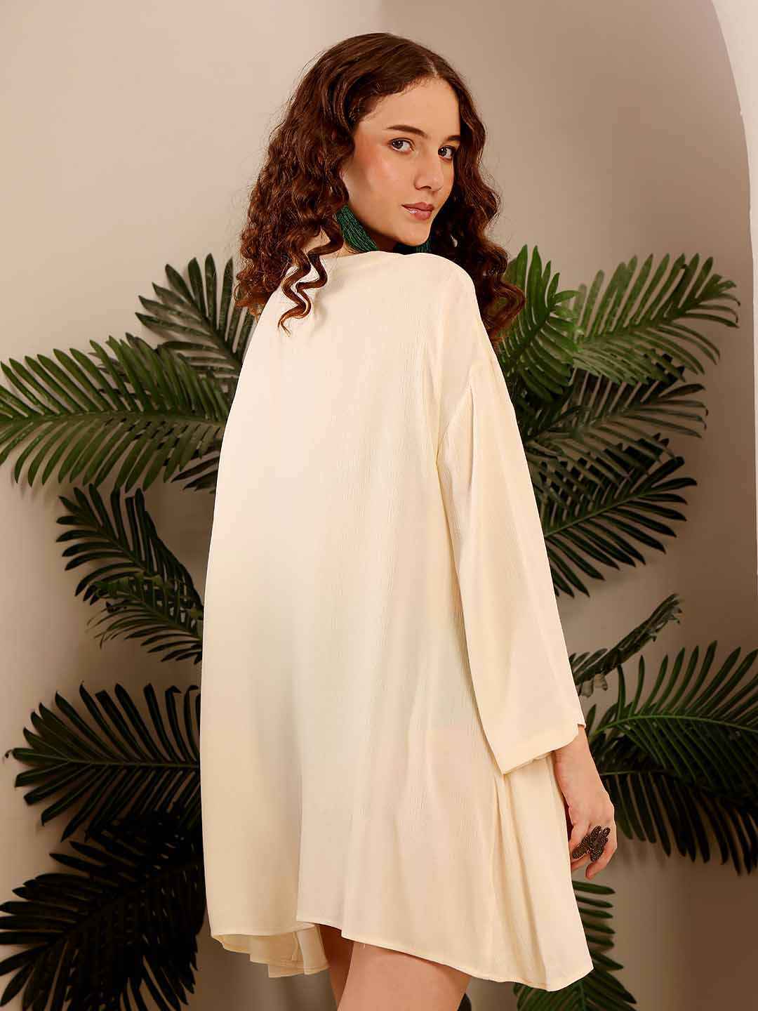 Ivory Women's Viscose Beach Cover Up - Eliaki