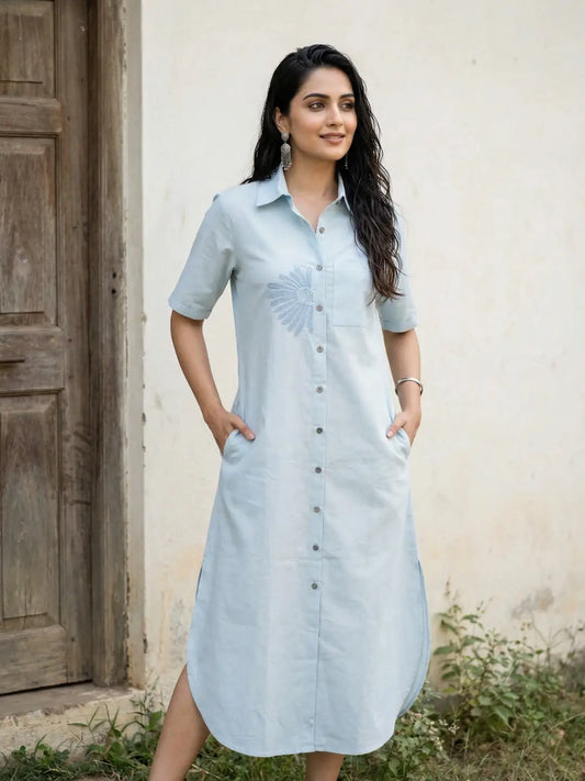 Linen Blend Shirt Dress for Summer & Vacation Eliaki Linen Blend Shirt Dress for Summer & Vacation Eliaki