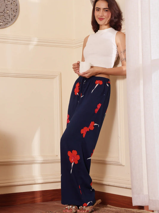 Midnight Viscose Holiday Pants
