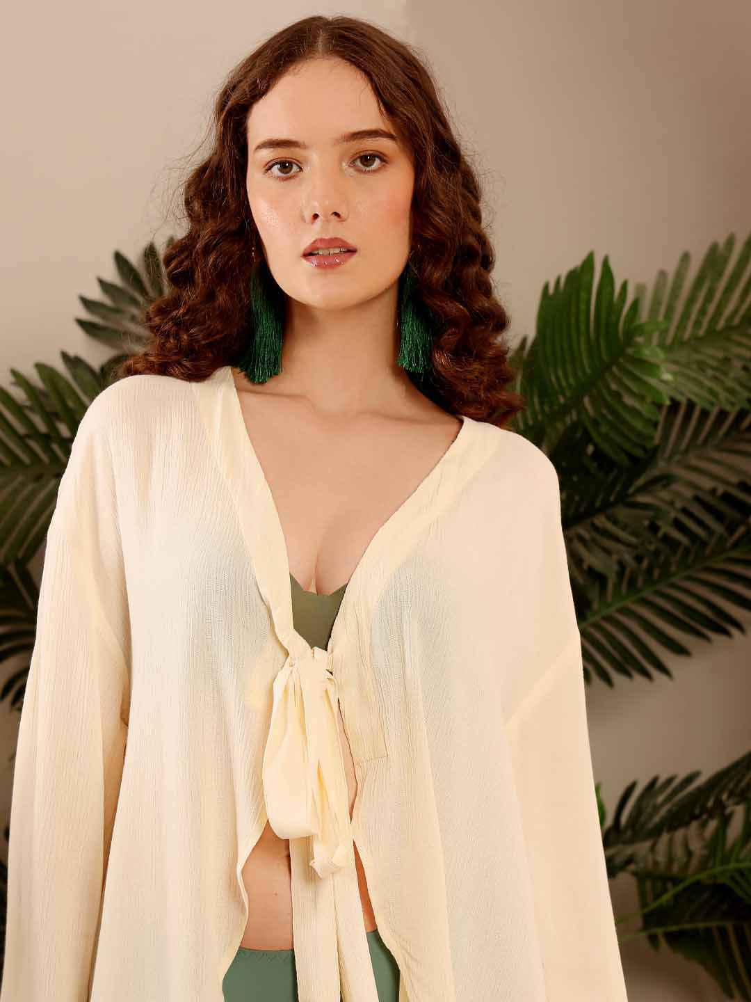 Ivory Women's Viscose Beach Cover Up - Eliaki